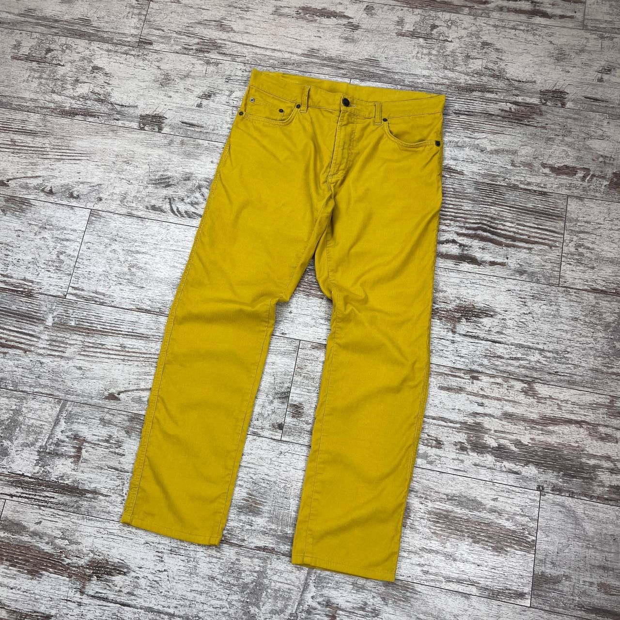 Salvatore Ferragamo Salvatore Ferragamo Сorduroy Yellow Pants Size US 32 / EU 48 - 5 Thumbnail