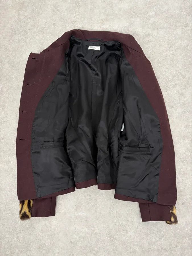Dries Van Noten Dries Van Noten Bordeaux Leopard Blazer Jacket Size XS / US 0-2 / IT 36-38 - 7 Thumbnail