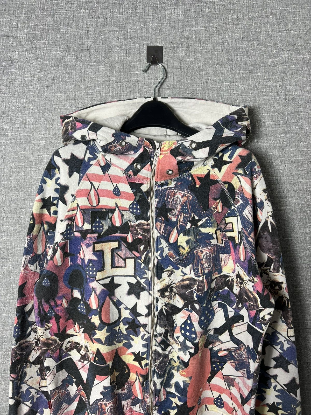 Levi's Vintage Levis Engineered Jeans All Over Printed Zip Hoodie Size US L / EU 52-54 / 3 - 2 Thumbnail
