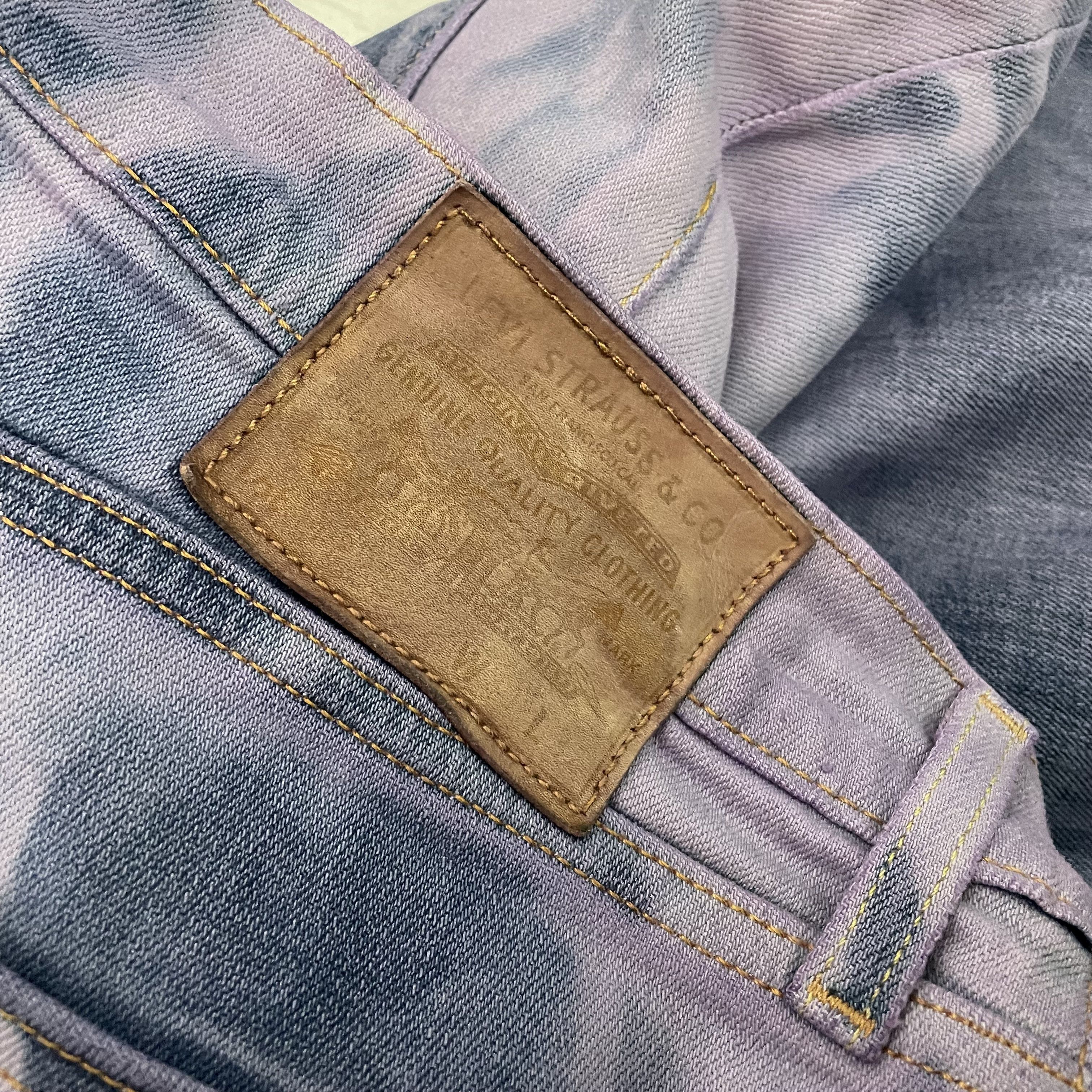 Levi's Custom Reworked Levi's streetwear 1of1 Mystery forest ART Size US 31 - 12 Thumbnail