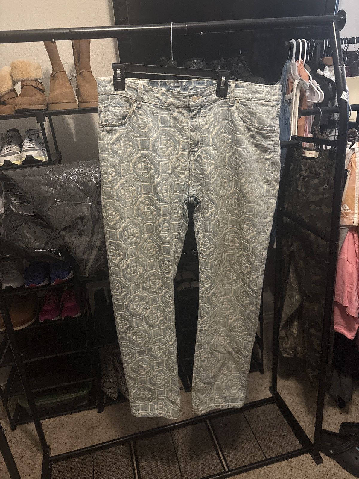 Casablanca Casablanca monogram print straight leg jeans Size US 36 / EU 52 - 1 Thumbnail