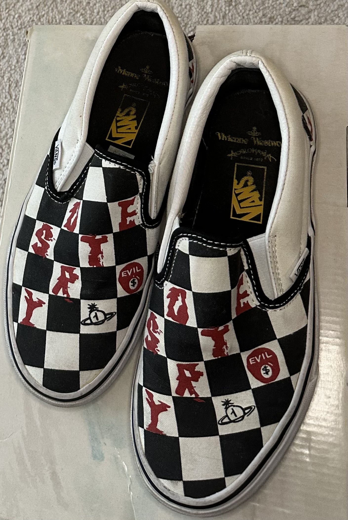 Vans × Vivienne Westwood Vans x Vivienne Westwood, Slip-On in Checkerboard Size US 8.5 / IT 38.5 - 3 Thumbnail