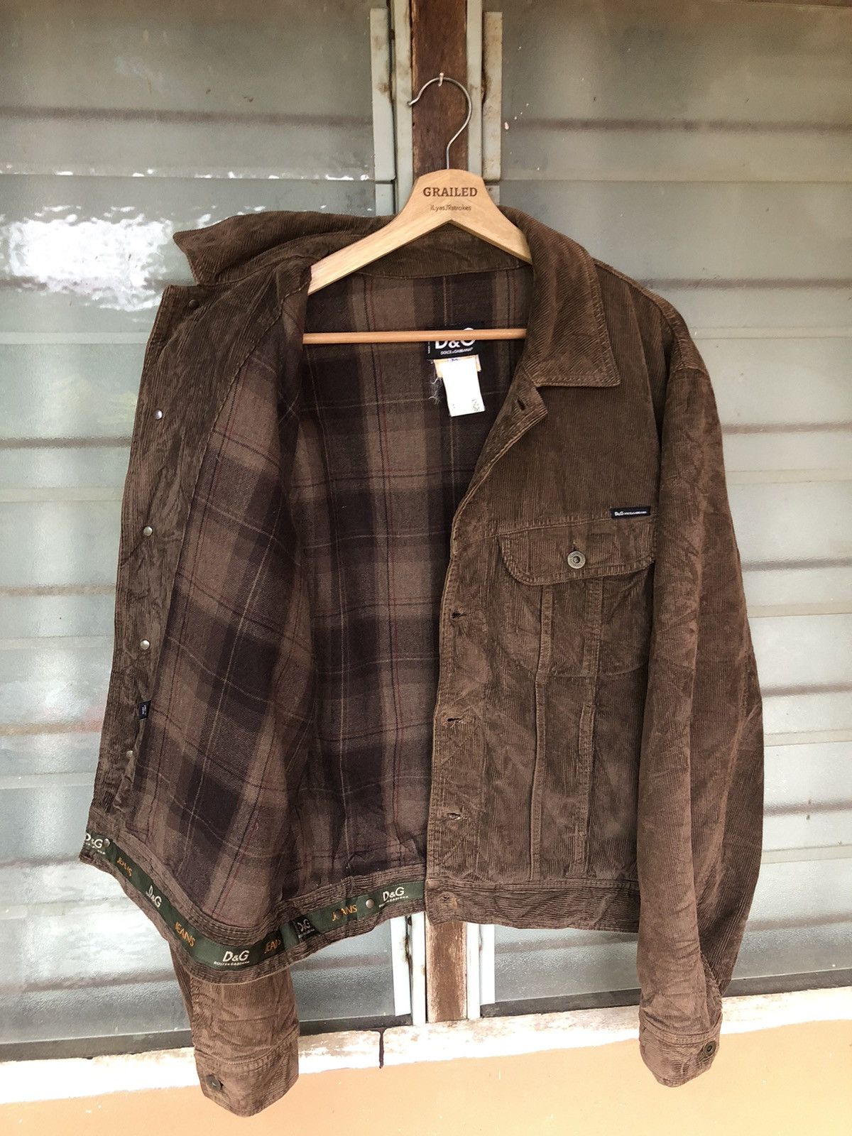 Dolce & Gabbana Vintage Dolce and Gabbana Corduroy Denim Jacket Size US M / EU 48-50 / 2 - 7 Thumbnail