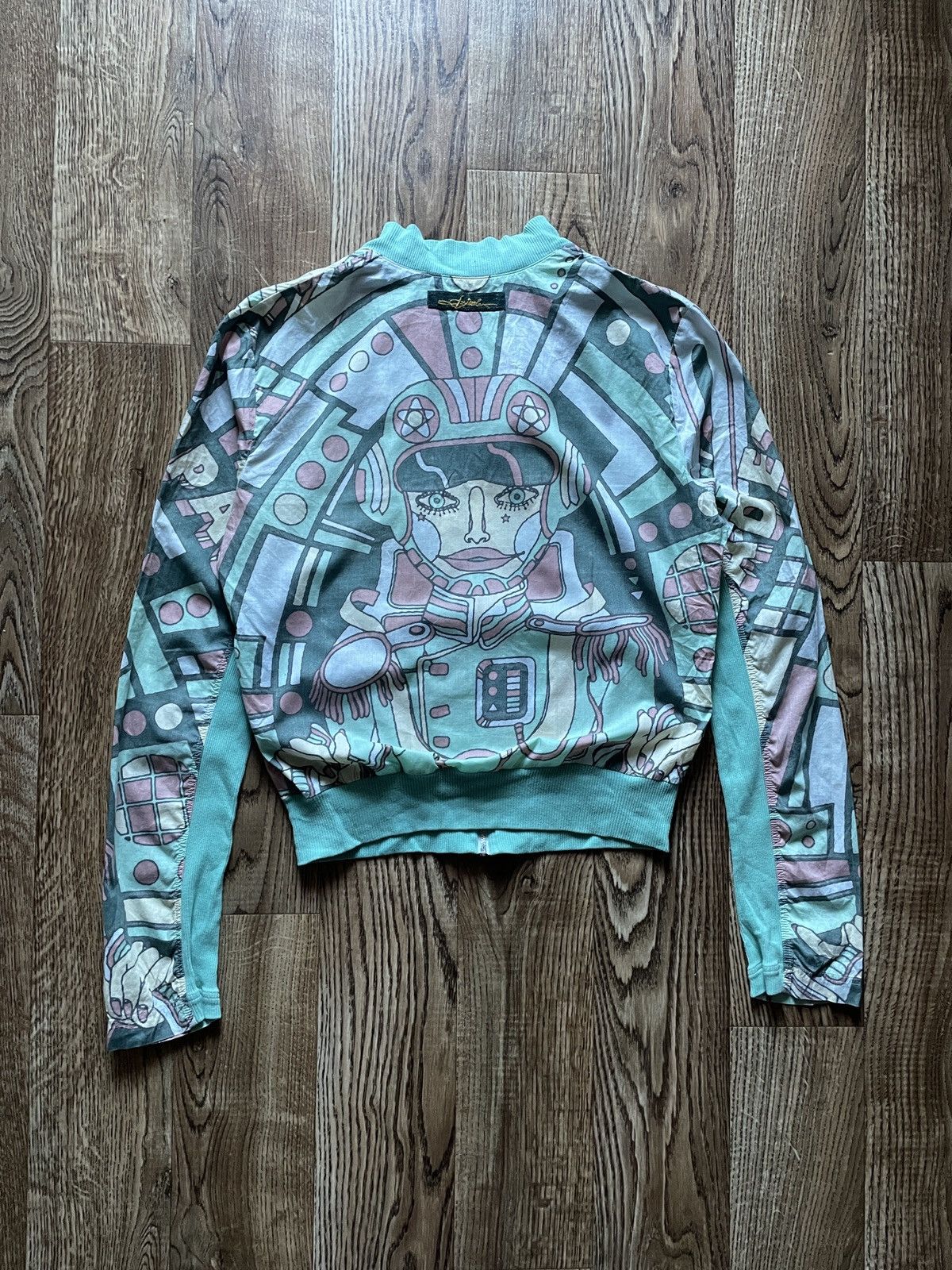 Diesel Diesel Y2K Cropped Bomber Jacket Vintage Abstract Print Sz M Size M / US 6-8 / IT 42-44 - 7 Thumbnail