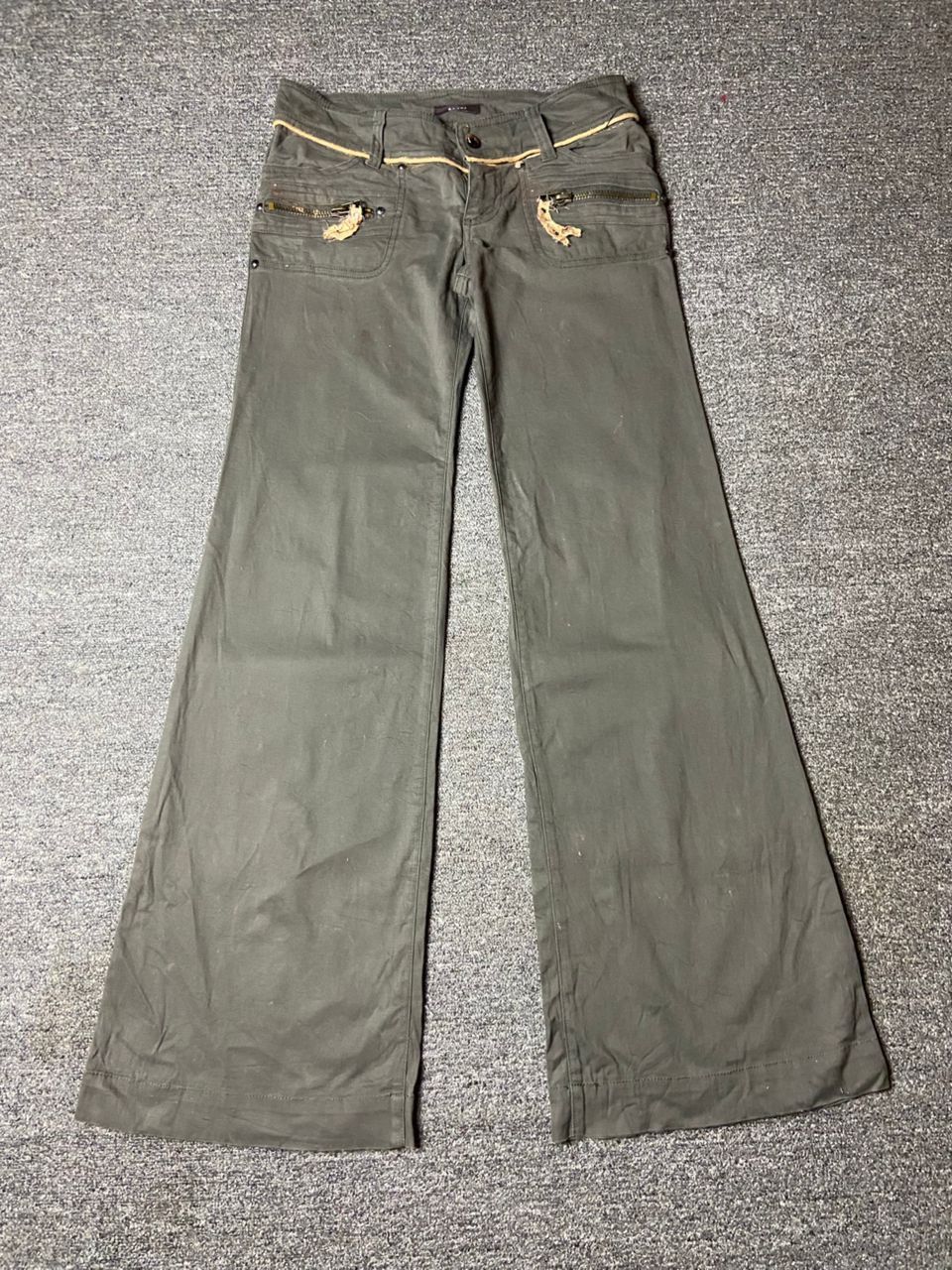 Japanese Brand Spiral Girl Front Double Zip Bootcut Style Jeans (147) Size 30" / US 8 / IT 44 - 1 Thumbnail