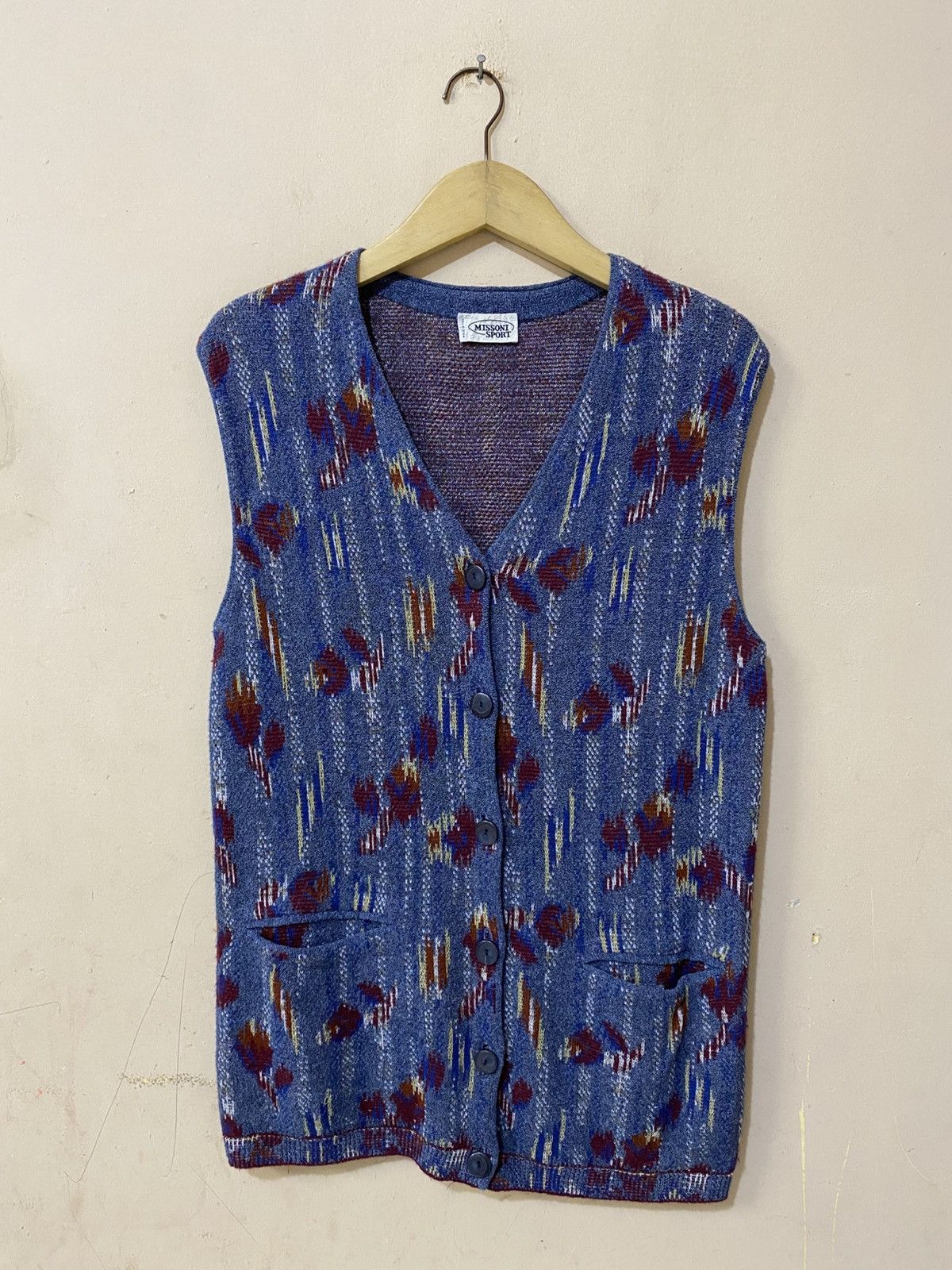 Missoni 90s Vintage Missoni Pattern Knit Vest Size US M / EU 48-50 / 2 - 1 Thumbnail
