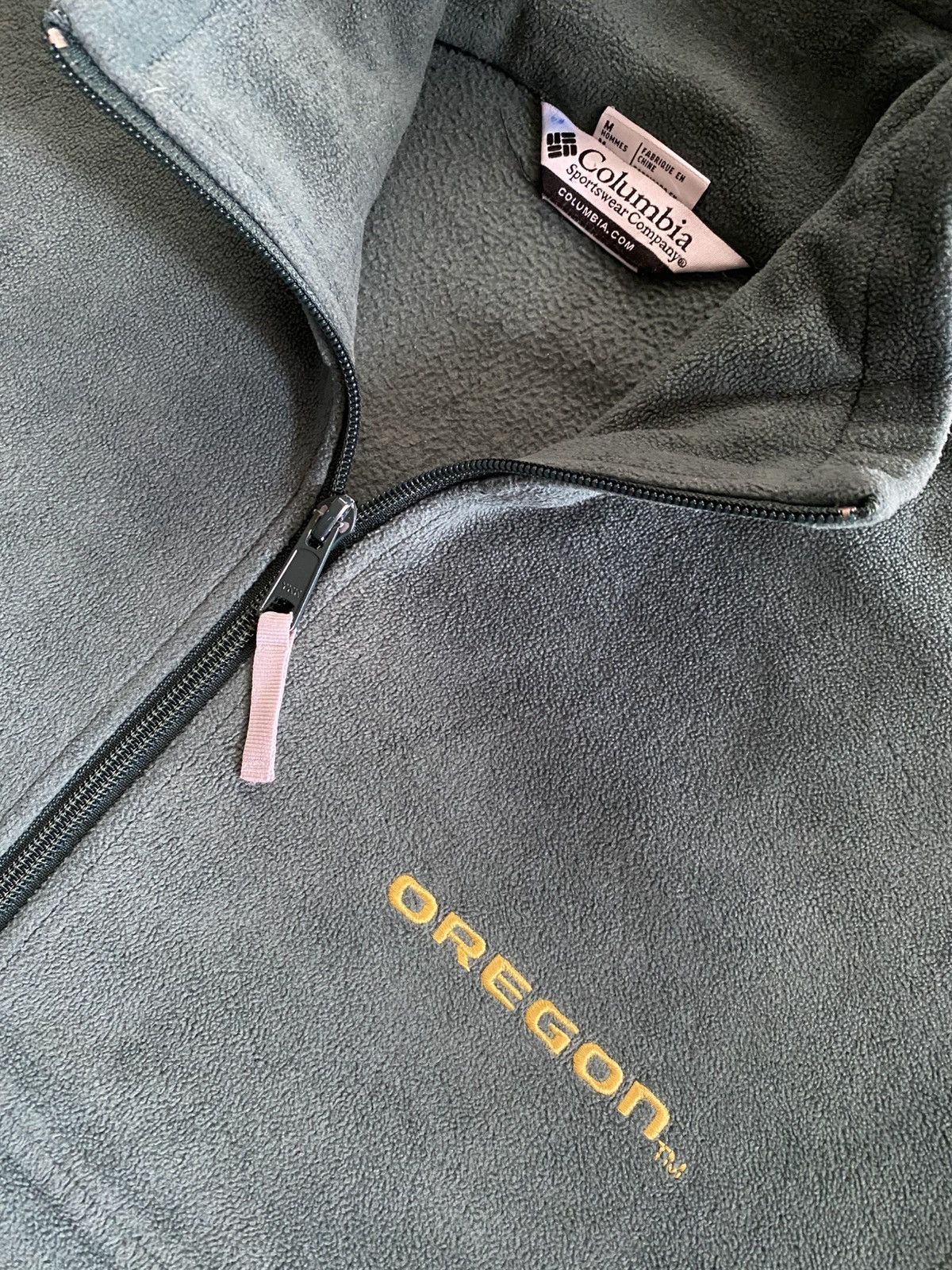 Columbia × NHL × Vintage Vintage Columbia Fleece Jacket Y2K Oregon Ducks Size US M / EU 48-50 / 2 - 2 Thumbnail