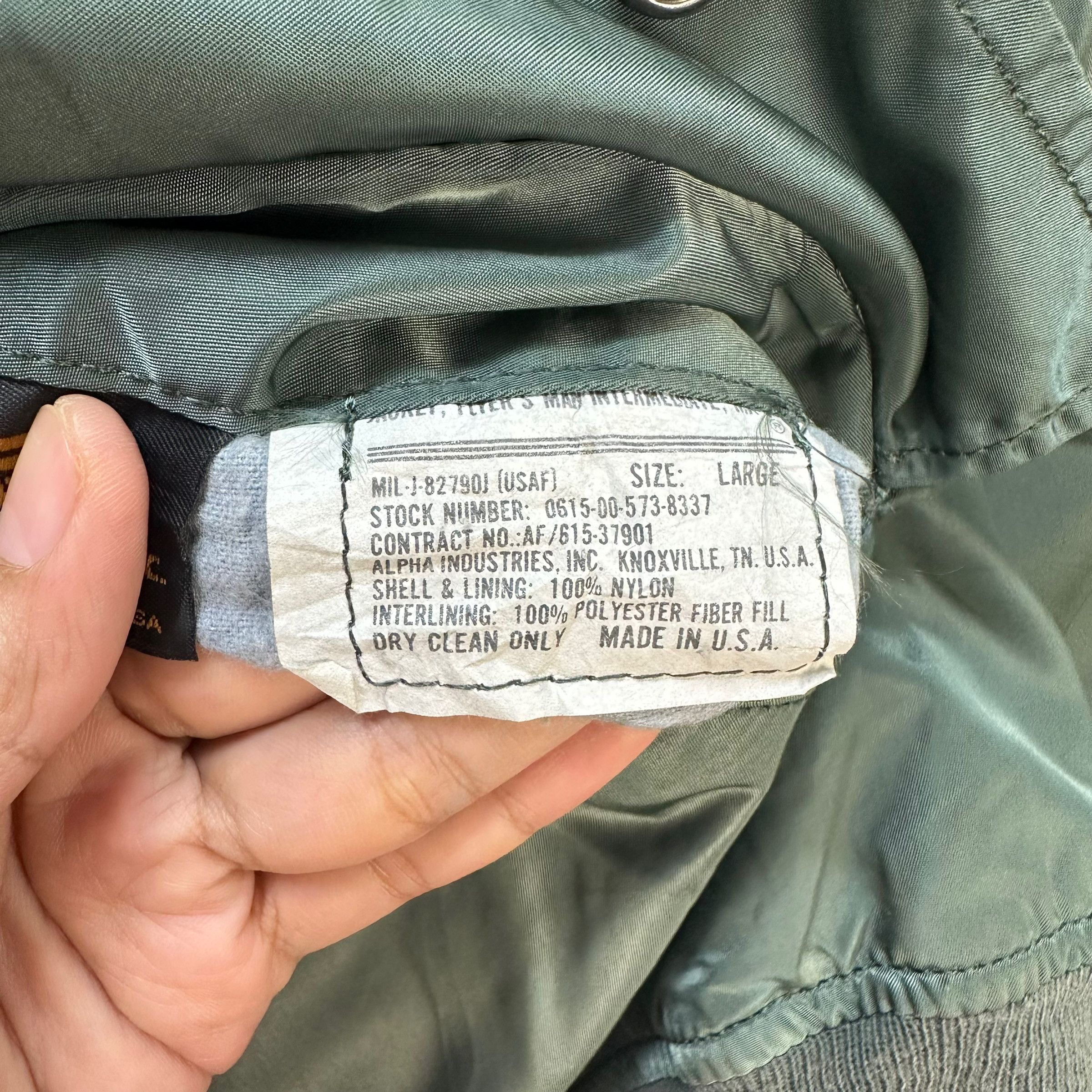 Alpha Industries Vintage ALPHA INDUSTRIES USAF MA1 BOMBER JACKET #7683-164 Size US L / EU 52-54 / 3 - 11 Thumbnail