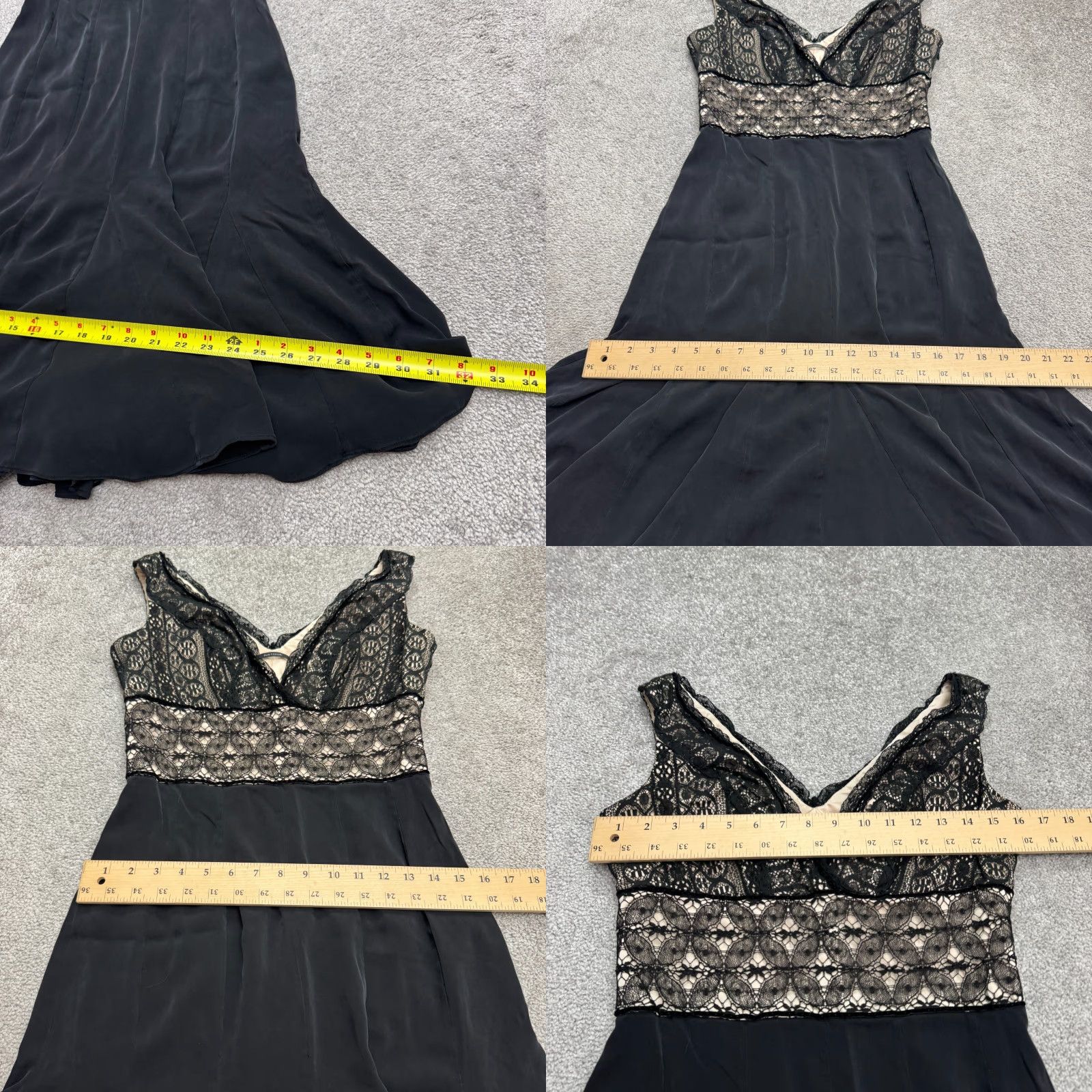 Elie Tahari Elie Tahari Dress Womens Small Black Sleeveless Lace Fit & Flare A-Line Midi Size S / US 4 / IT 40 - 8 Thumbnail
