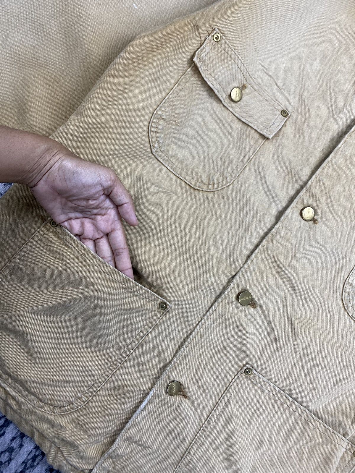 Carhartt 🔥80s Vintage Carhartt Michigan Sun Faded Workwear Jacket Size US L / EU 52-54 / 3 - 9 Thumbnail