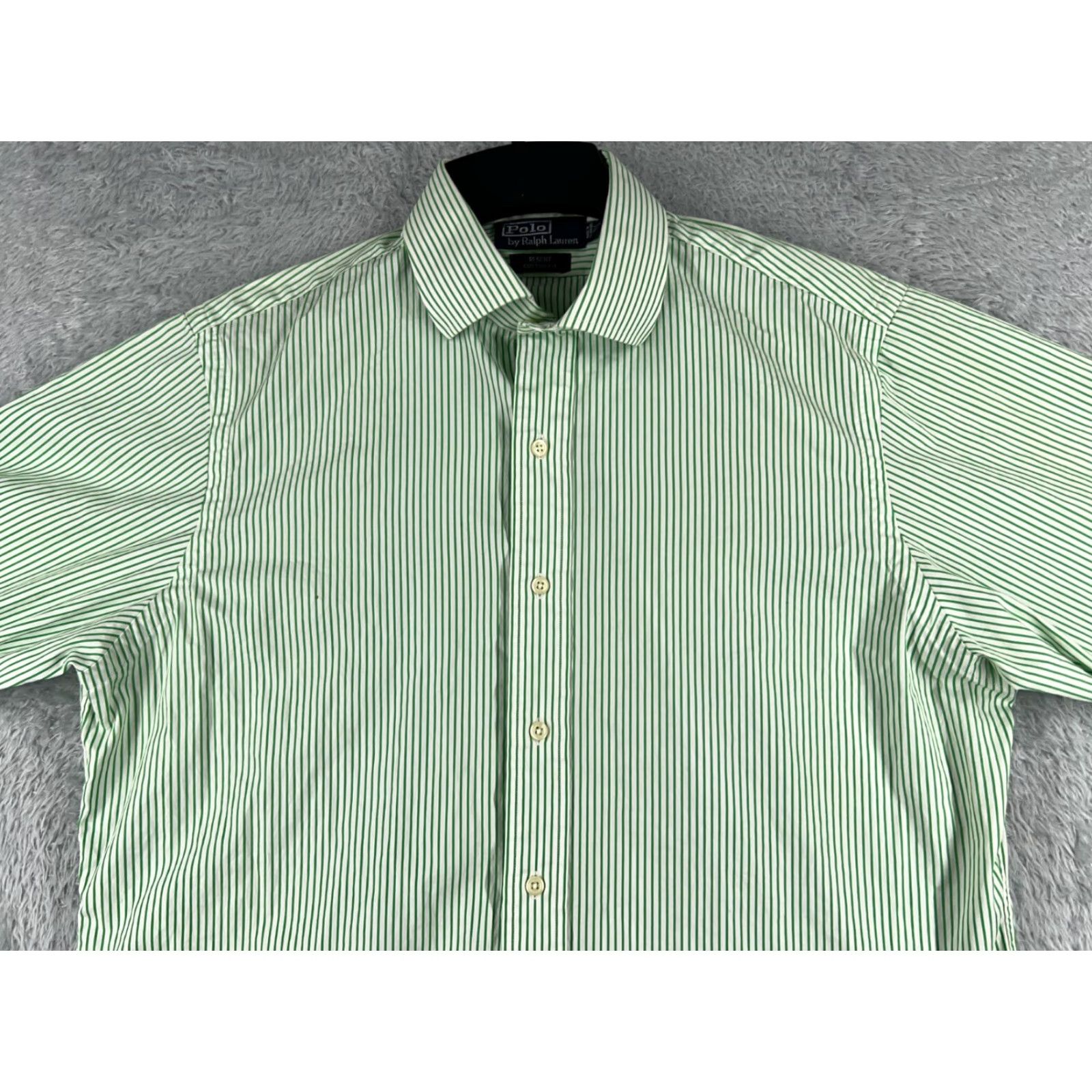 Polo Ralph Lauren VINTAGE Polo Ralph Lauren Shirt Mens 16.5 Green Regent Cotton Custom Fit 34-35 Button-Up Collared Long Sleeve Size US XL / EU 56 / 4 - 4 Thumbnail
