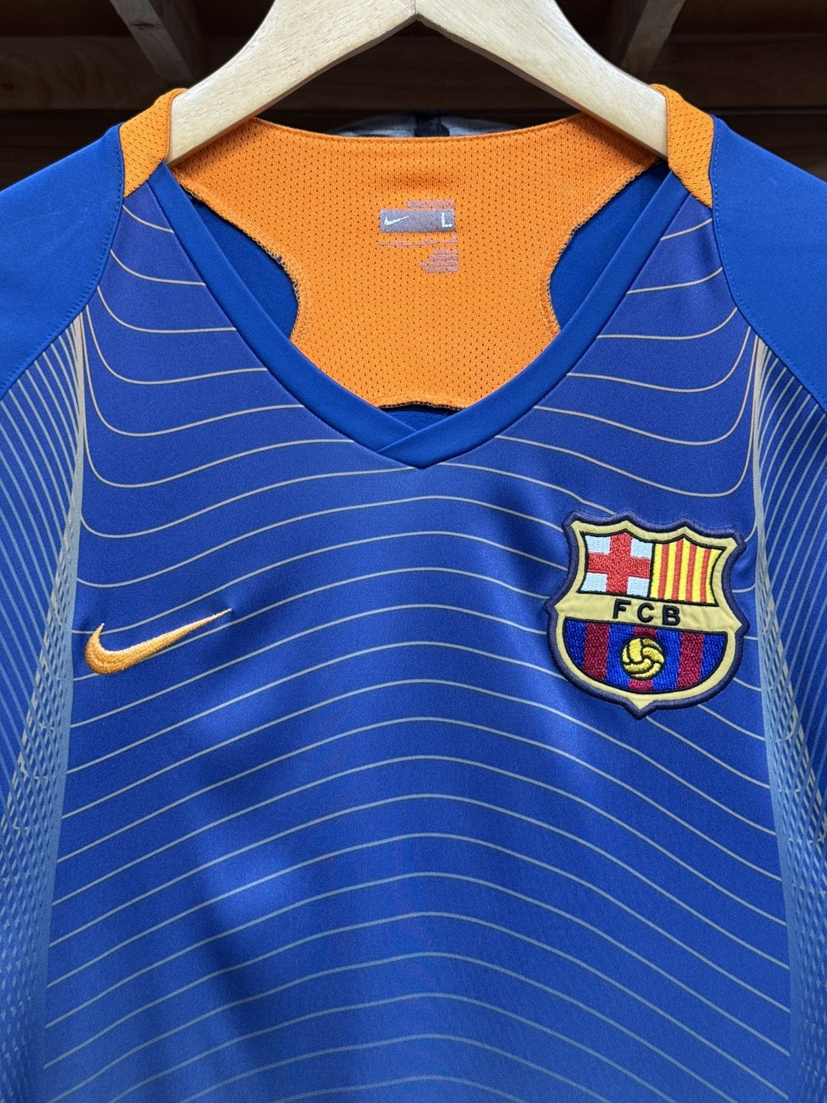 Nike Vintage FC Barcelona 2006-07 Nike Total 90 Training Jersey Size US L / EU 52-54 / 3 - 3 Thumbnail