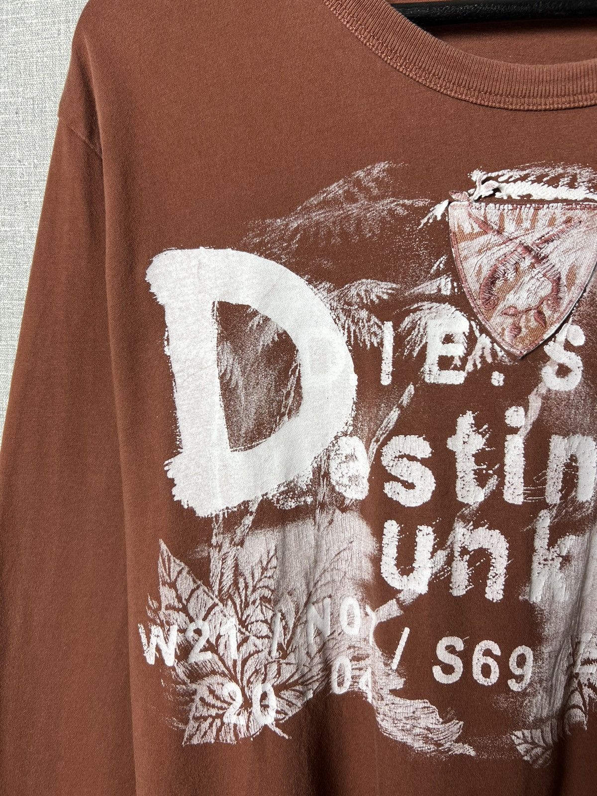 Diesel × Vintage Y2K Diesel Destination Unknown Graphic Big Logo Long Sleeve Size US XL / EU 56 / 4 - 3 Thumbnail
