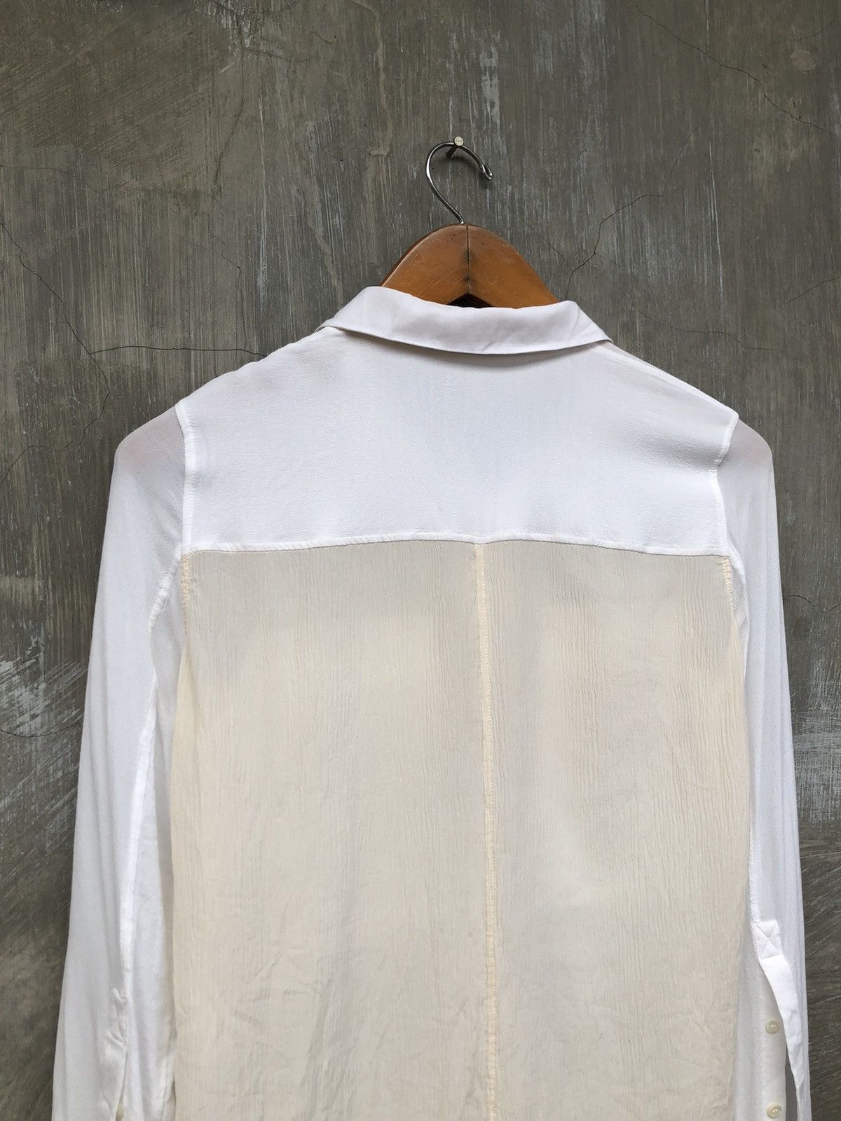 Helmut Lang Helmut Lang Broken White Button Up Shirt Size S / US 4 / IT 40 - 8 Thumbnail