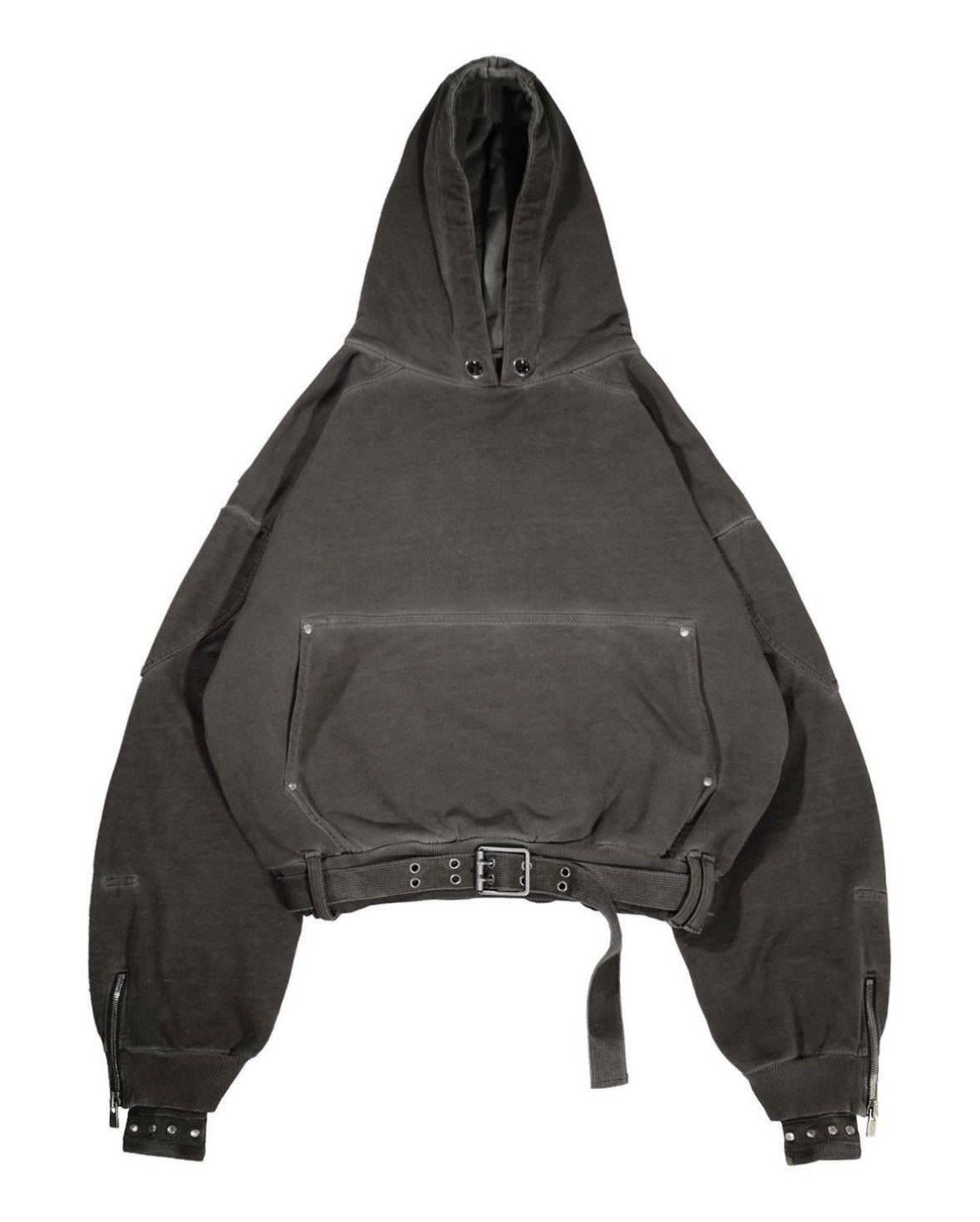 Shine Luxury Shine Luxury washed belted hoodie | Grailed