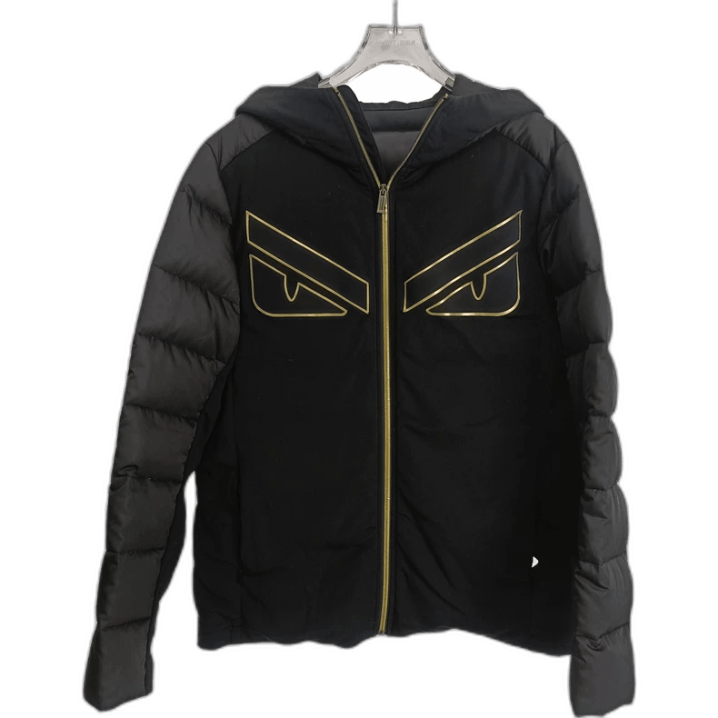 Fendi Fendi Black Hooded Puffer Jacket with Eyes Size US L / EU 52-54 / 3 - 1 Thumbnail