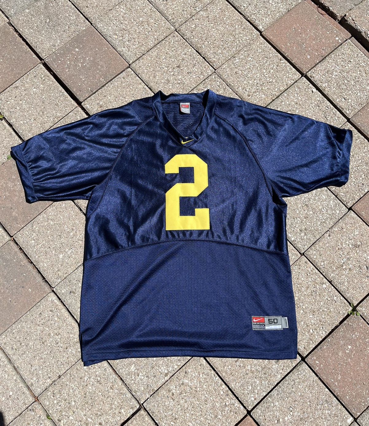 image of NCAA x Nike Michigan Wolverines Charles Woodson Jersey in Navy, Men's (Size Large)