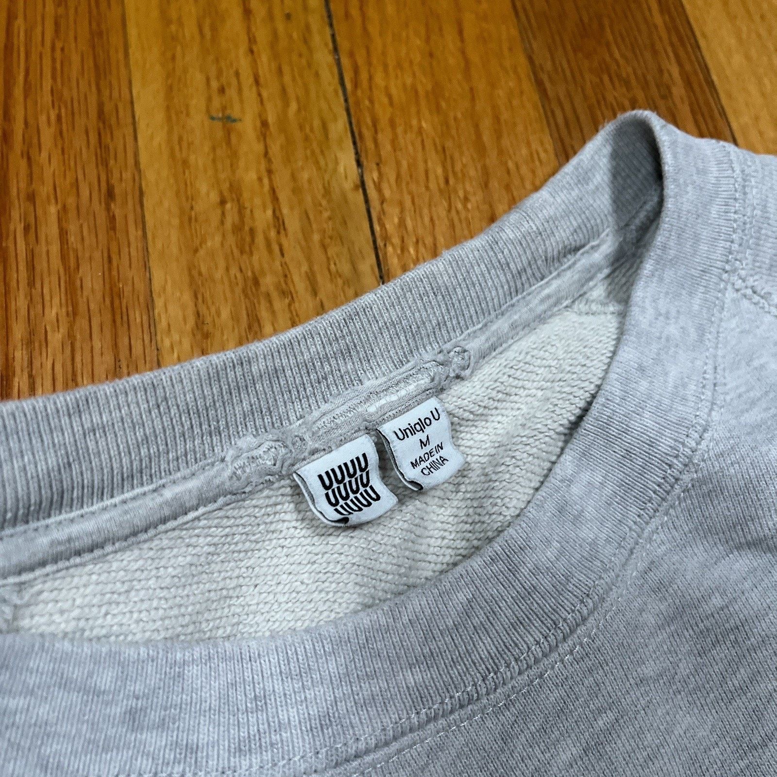 Christophe Lemaire × Uniqlo Uniqlo U Lemaire Crewneck Sweatshirt Distress Grunge Bleach Size M / US 6-8 / IT 42-44 - 3 Thumbnail