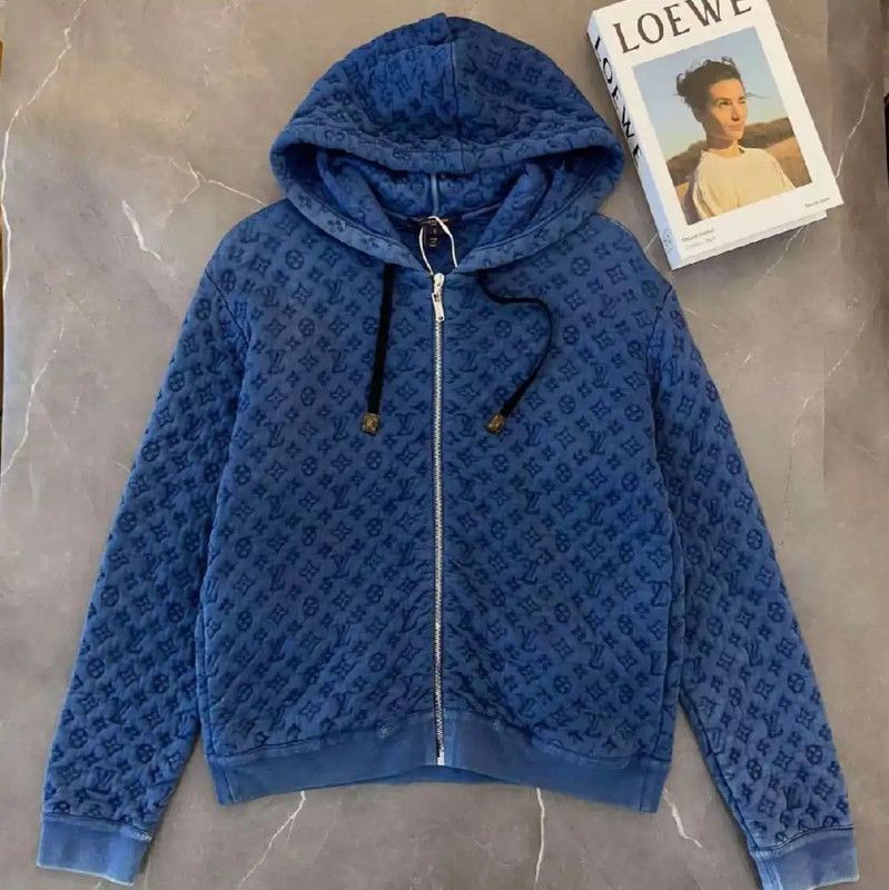 Louis Vuitton Louis Vuitton Blue Cotton Blend Men's Hoodie 0089 Size US M / EU 48-50 / 2 - 1 Thumbnail
