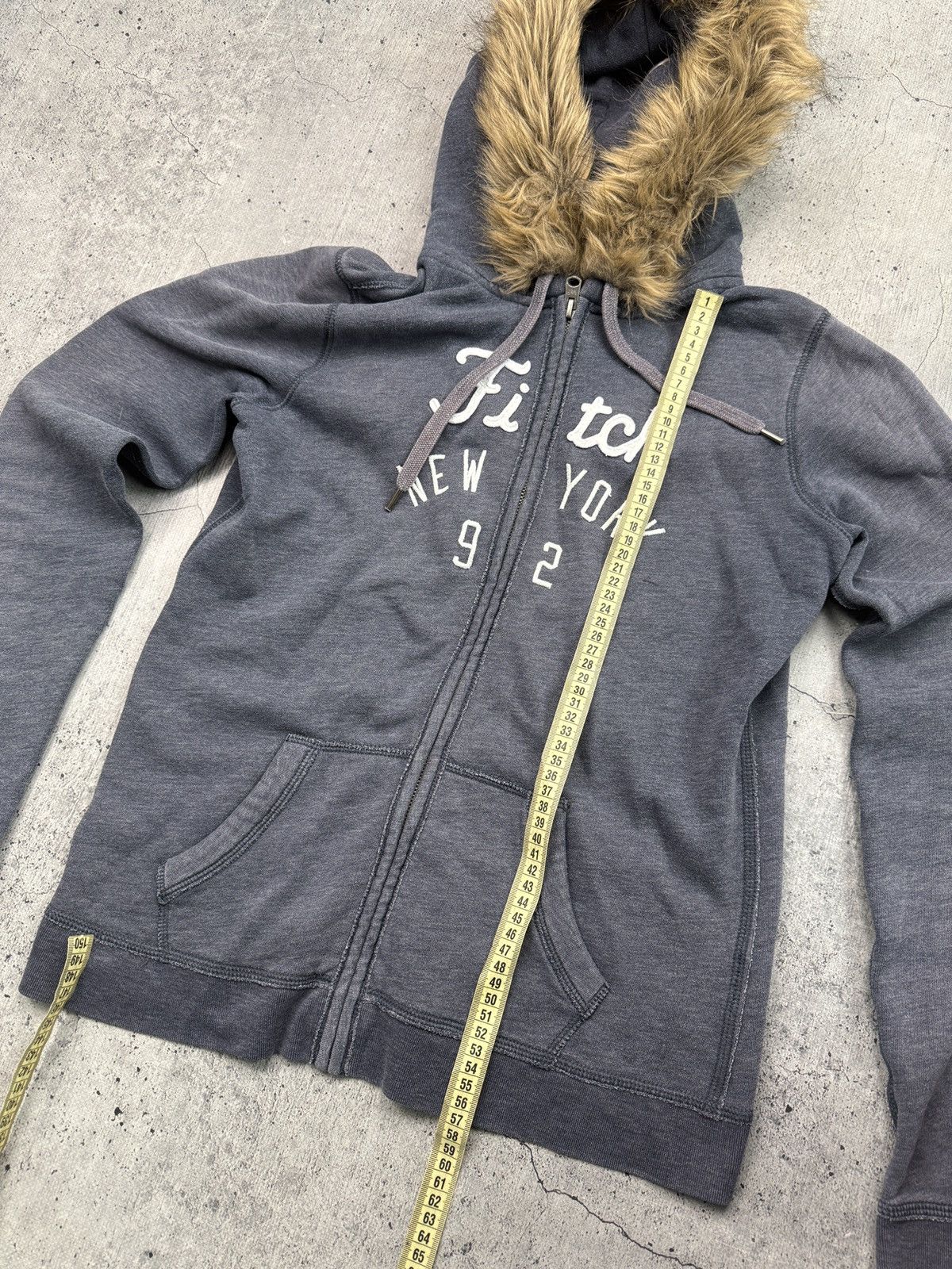 Abercrombie & Fitch Vintage Abercrombie And Fitch Fur Zip Hoodie Size US L / EU 52-54 / 3 - 6 Thumbnail