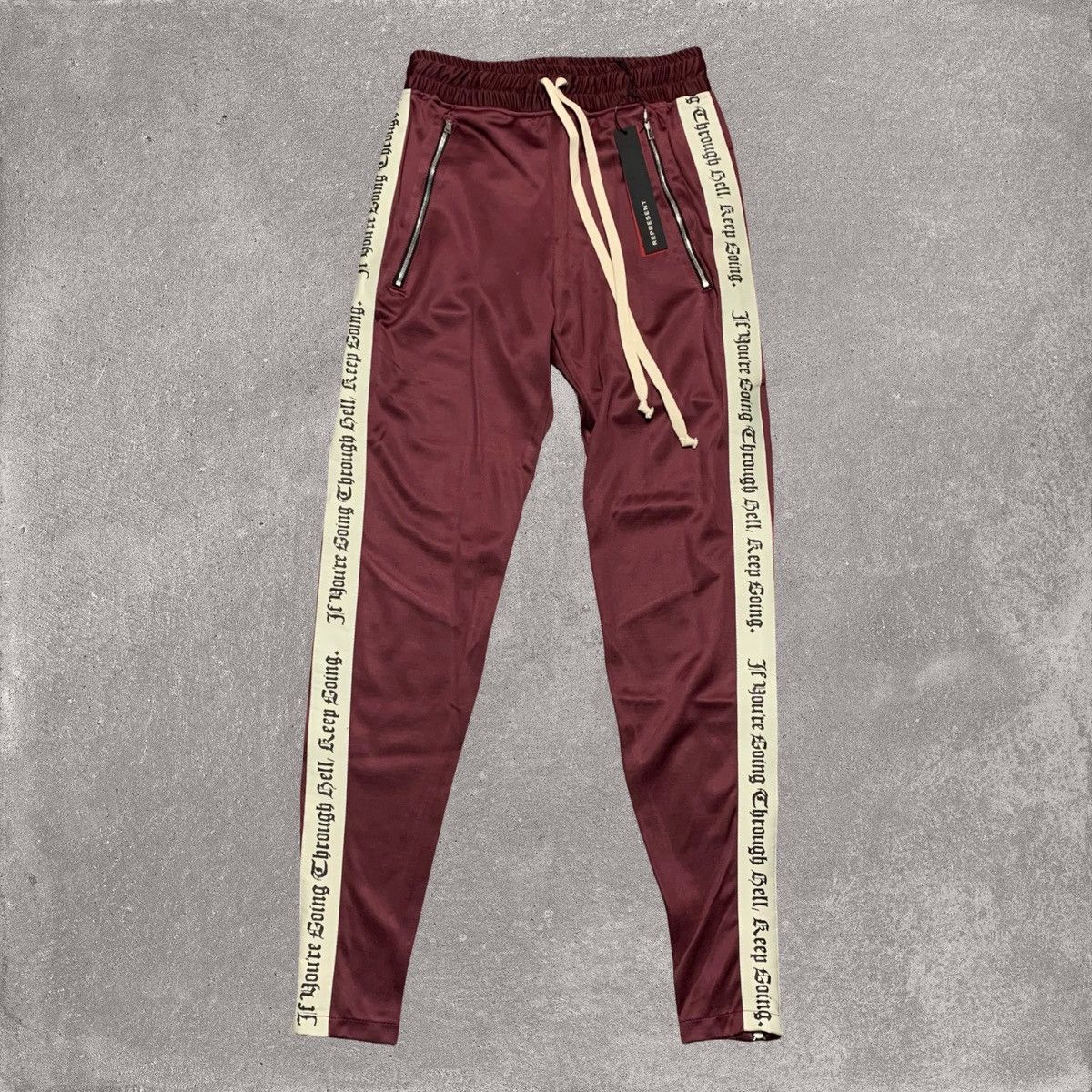 Represent Clo. Represent XS Track Pants Bottoms Burgundy Wide Awake Size US 28 / EU 44 - 1 Thumbnail