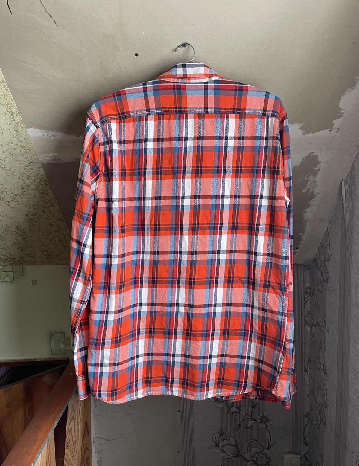 Diesel Diesel Men Long Sleeves Plaid Flannel Shirt Size XL Size US XL / EU 56 / 4 - 10 Thumbnail