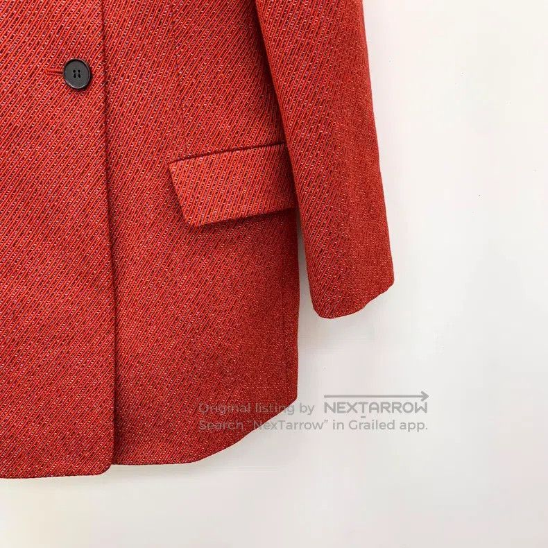 Dior Dior Red wool lapel double-breasted long-sleeved suit jack Size M / US 6-8 / IT 42-44 - 4 Thumbnail