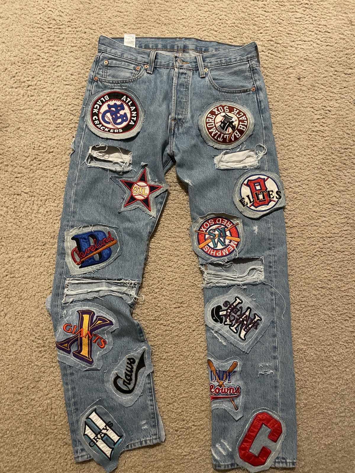 Levi's Levi Jeans Negro League Baseball Patch Work Size US 32 / EU 48 - 4 Thumbnail