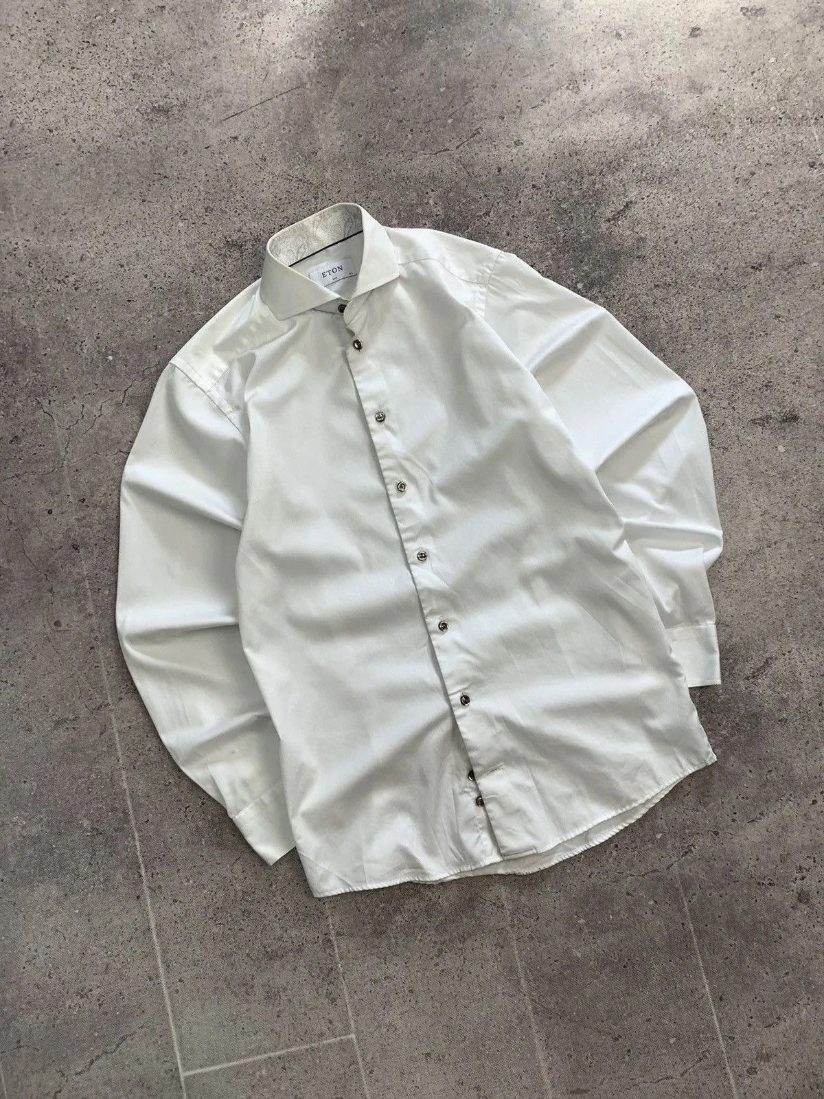 Eton × Vintage Vintage Shirt Eton white nova check OldMoney watanage faded Size US M / EU 48-50 / 2 - 4 Thumbnail