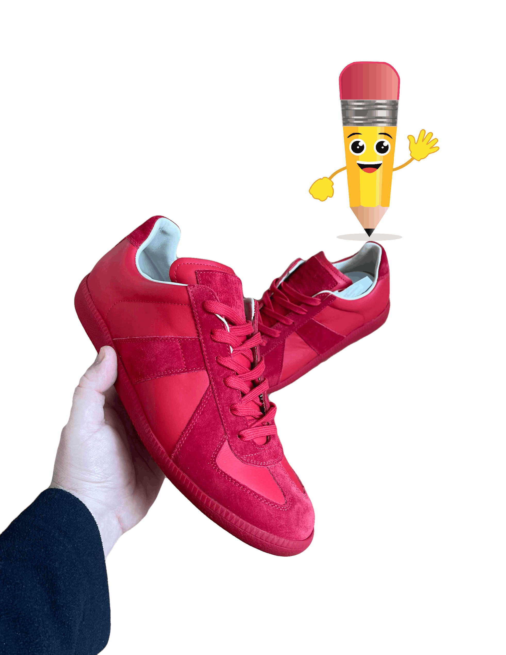 Maison Margiela Maison Martin Margiela MMM Low tTop Replica Red Sneaers Sz41 Size US 8 / EU 41 - 1 Thumbnail