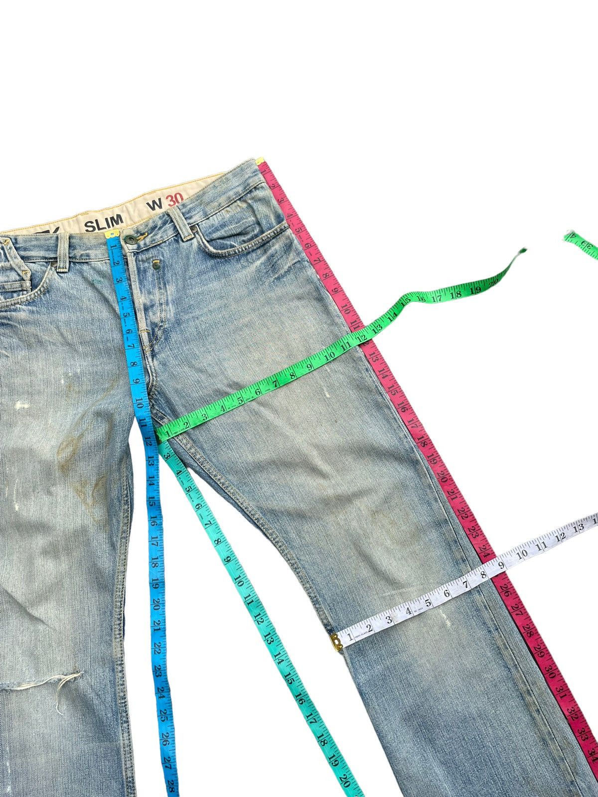 FCUK FCUK Faded & Distresed Denim Size US 33 - 25 Thumbnail