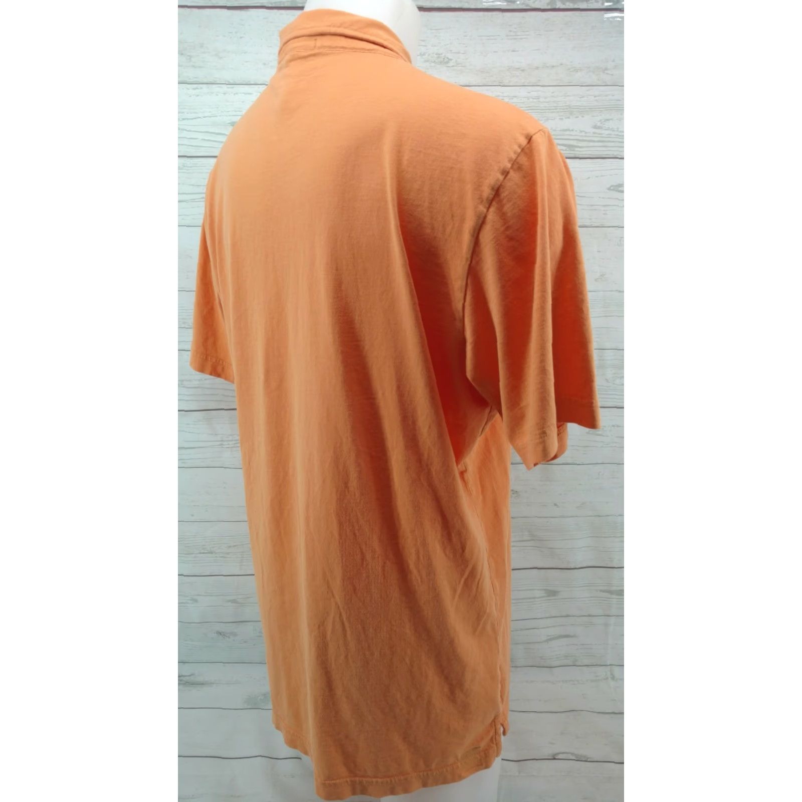 Peter Millar Peter Millar Men's Shirt XL Orange Pocket Polo Rugby Button-Up Short Sleeve Cad Casual Regular Fit Shirt Mens Orange Pocket Size US XL / EU 56 / 4 - 4 Thumbnail