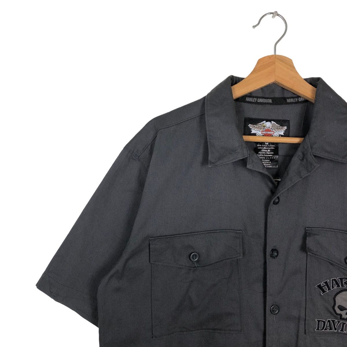 Harley Davidson VINTAGE SHIRTS HARLEY DAVIDSON SPELL OUT BIG LOGO UNIONMADE Size US M / EU 48-50 / 2 - 8 Thumbnail