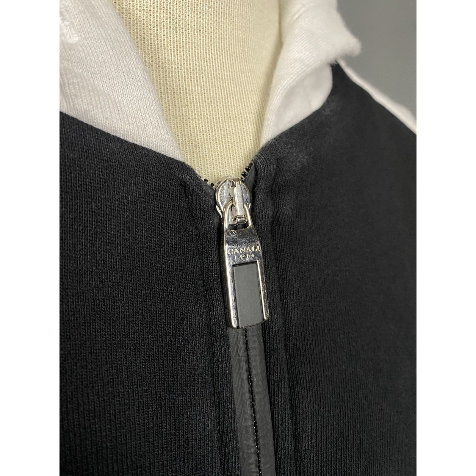 Canali Canali Big Logo Men's Black Full Zip Hoodie Sweater Size 46 Size US S / EU 44-46 / 1 - 8 Thumbnail