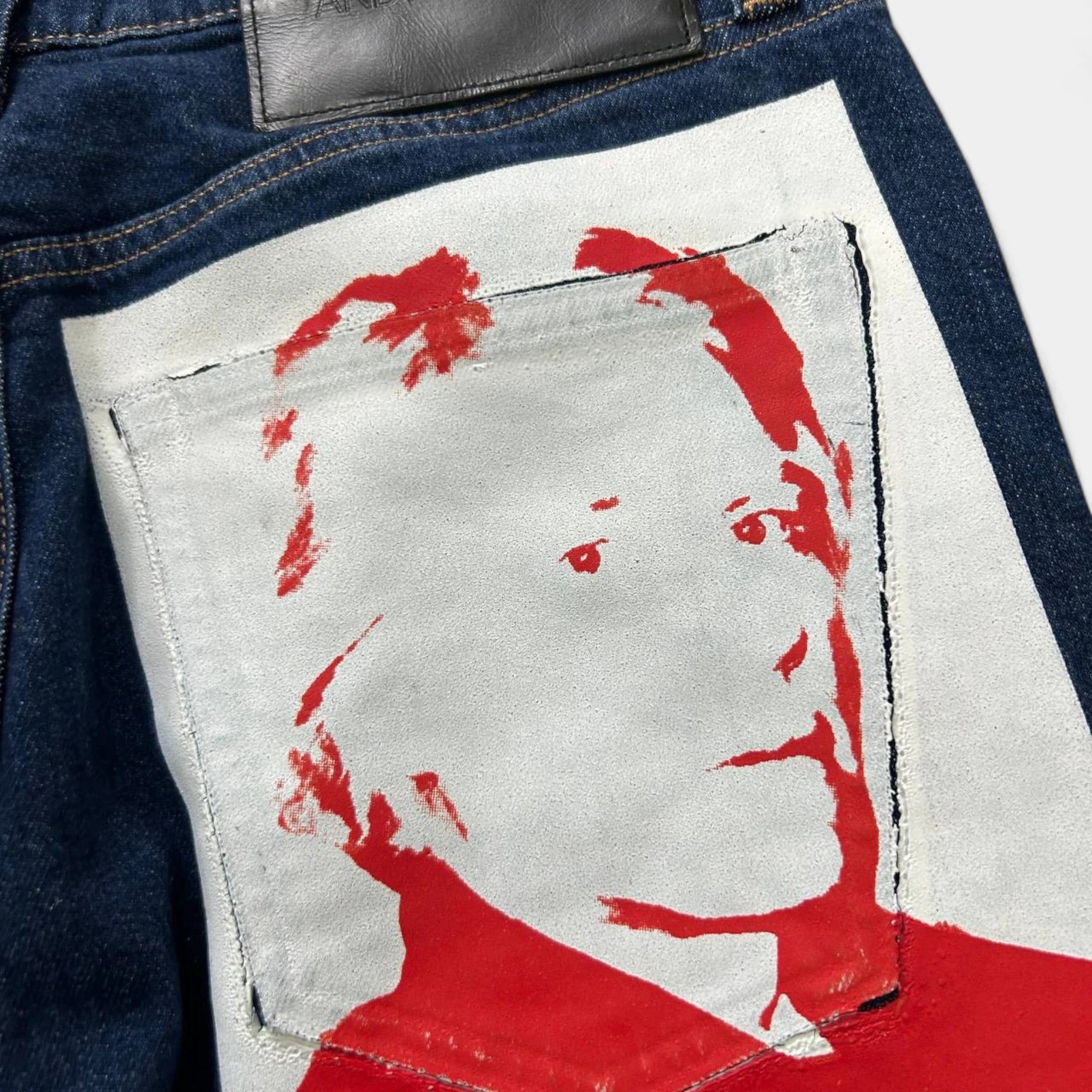 Calvin Klein 205W39NYC Calvin Klein Andy Warhol Straight Cut Blue Jeans Size US 29 - 3 Thumbnail
