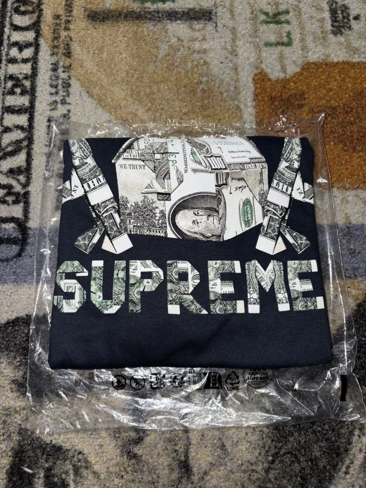 Supreme Supreme Origami Tee Navy Size US XXL / EU 58 / 5 - 1 Thumbnail