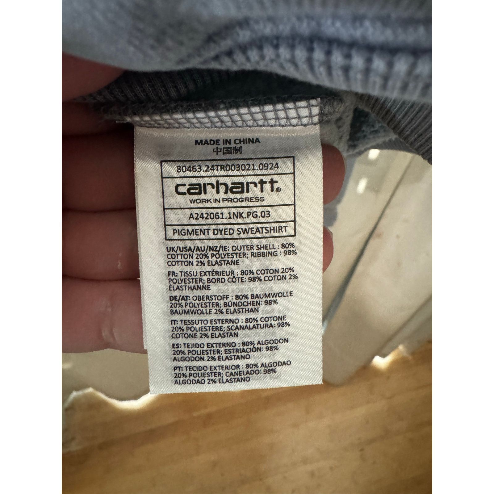 Carhartt Wip Carhartt WIP X INVINCIBLE Pigment Dyed Sweatshirt Mirror med Size US M / EU 48-50 / 2 - 5 Thumbnail