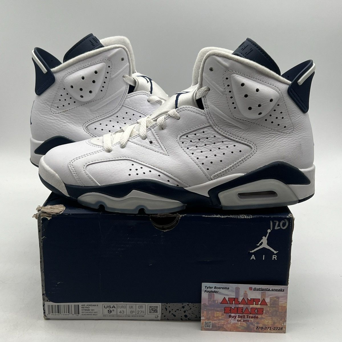 Jordan Brand Air Jordan 6 midnight navy Size US 9.5 / EU 42-43 - 1 Thumbnail
