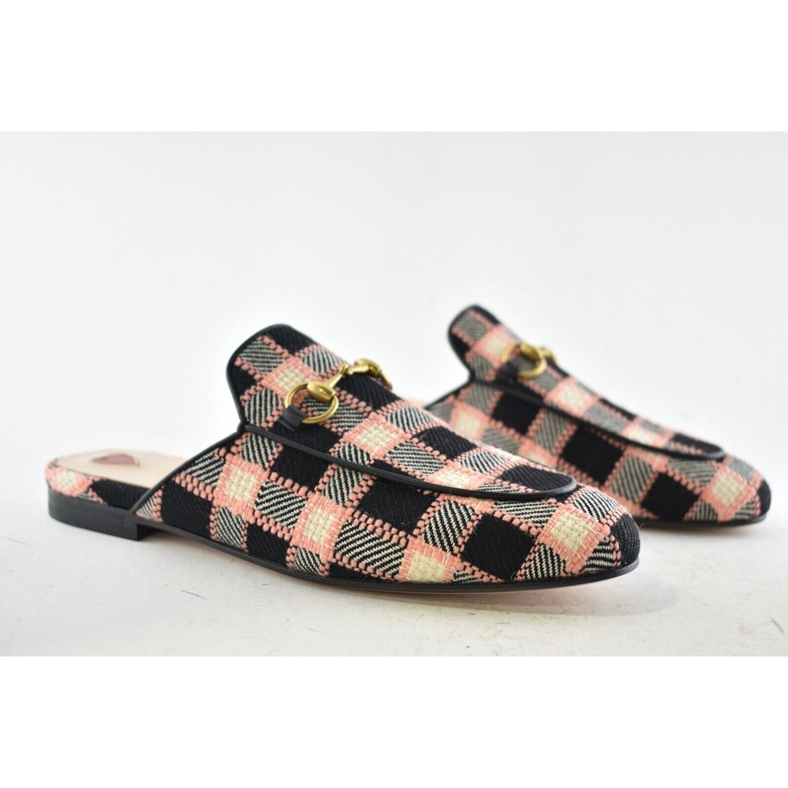 Gucci Gucci Princetown Black Pink Fancy Tweed Loafer Size US 7.5 / IT 37.5 - 2 Thumbnail
