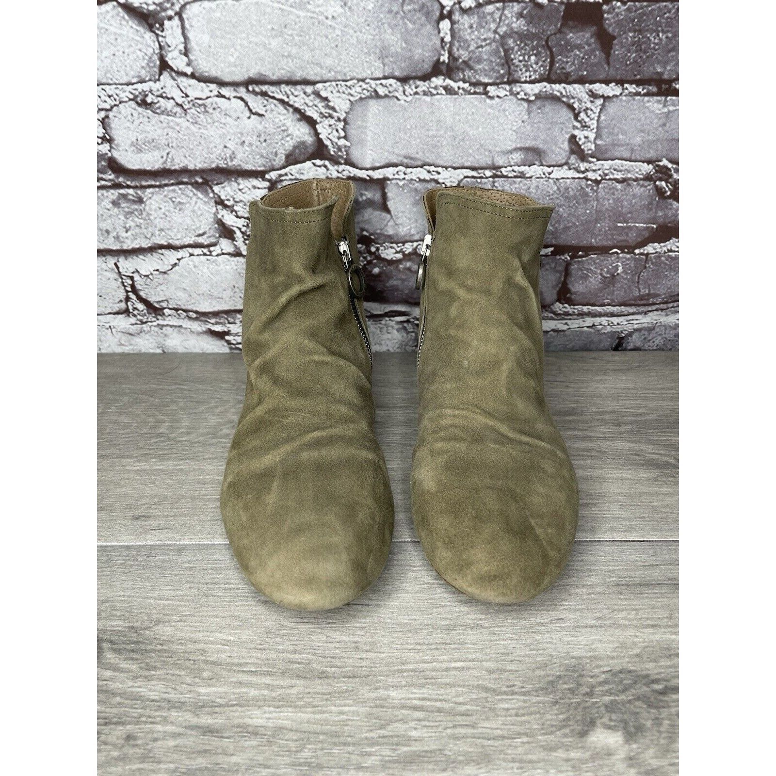 Fiorentini + Baker Fiorentini + Baker Goodyear Taupe Suede Side Zip Ankle Boots Size US 8 / IT 38 - 20 Thumbnail