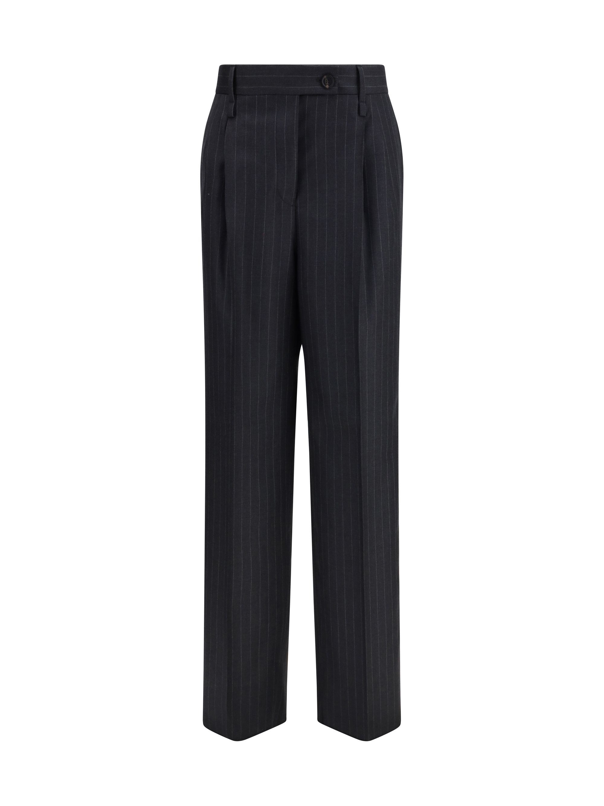 Salvatore Ferragamo Pinstripe wool Trousers Size 28" / US 6 / IT 42 - 1 Thumbnail