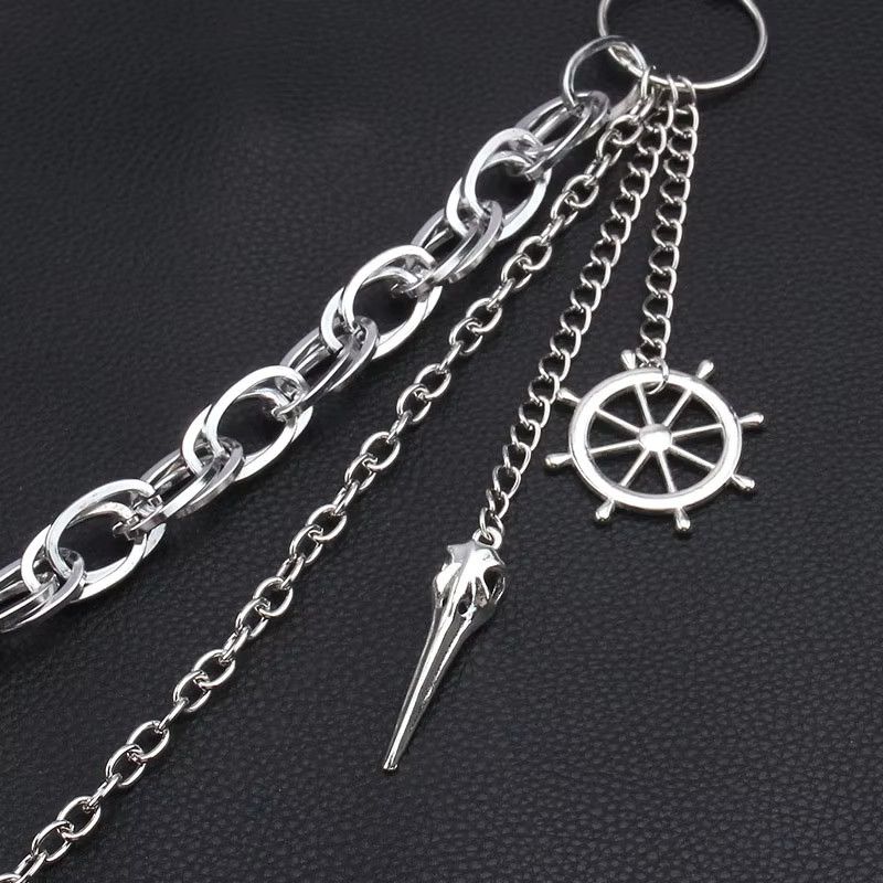 Jewelry Layered Punk Pants Chain Spike On The Jeans Keychains Size ONE SIZE - 3 Thumbnail
