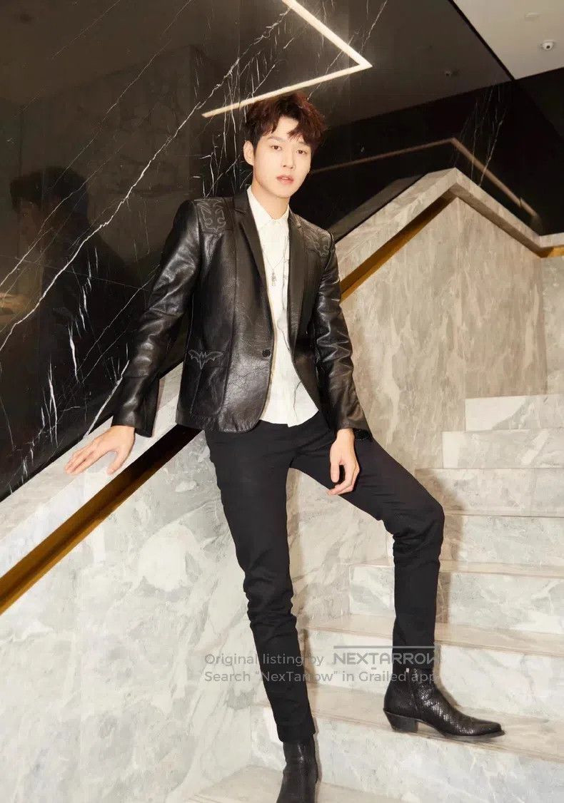 Saint Laurent Paris Saint Laurent Paris Leather Embroidered Leather Jacket Size US S / EU 44-46 / 1 - 5 Thumbnail