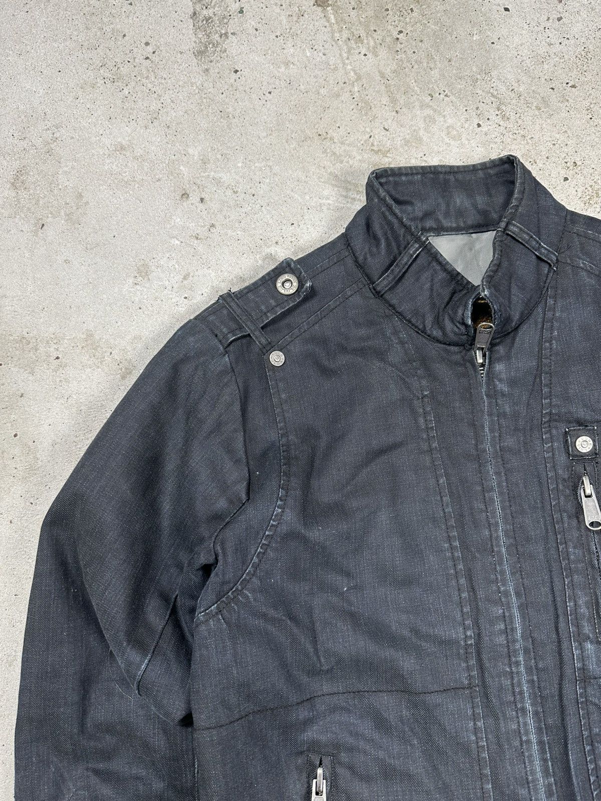Japanese Brand × Vintage Vintage Y2K Utility Rhinestones Denim Jacket Size US M / EU 48-50 / 2 - 6 Thumbnail