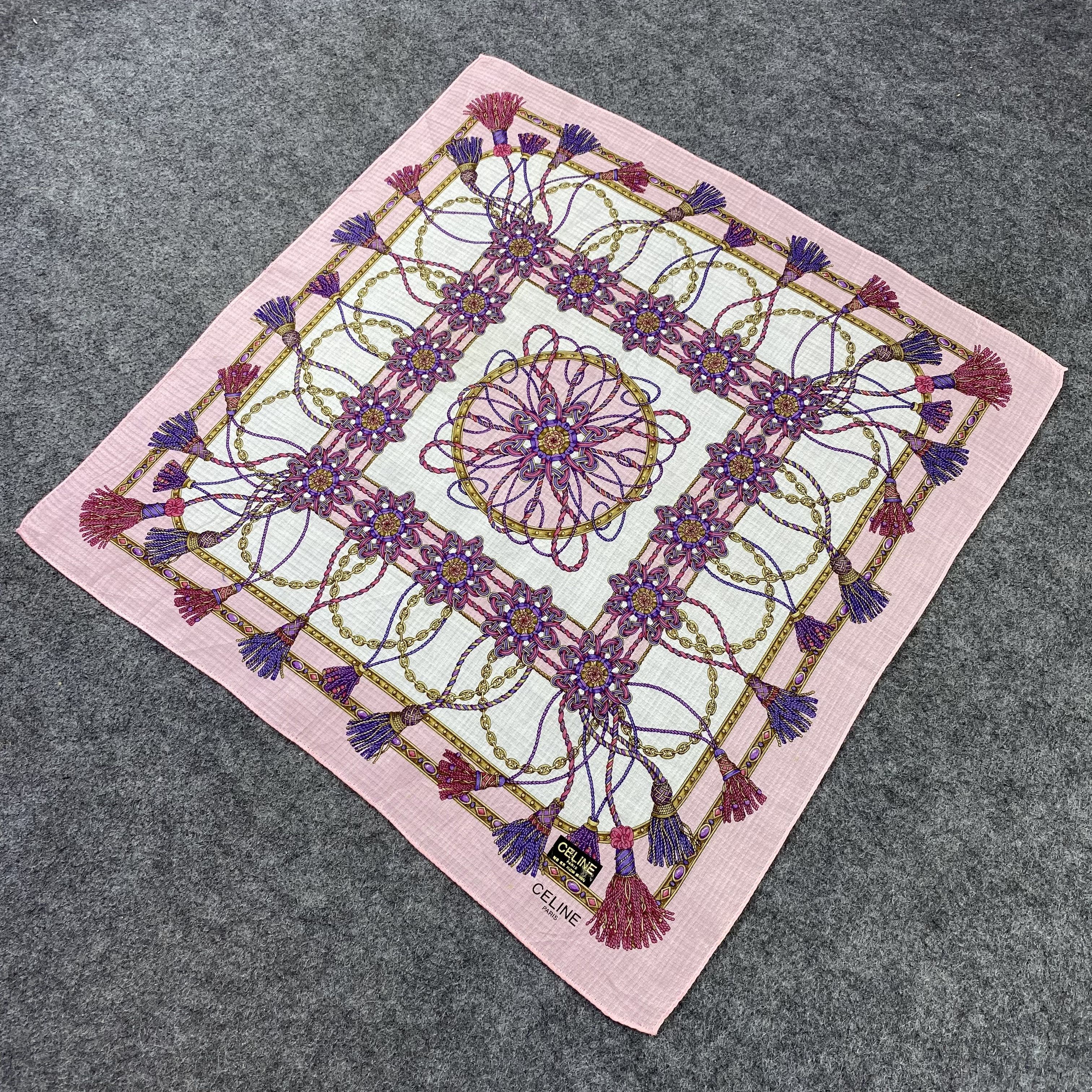 Celine × Vintage Celine Handkerchief / Bandana / Neckerchief-B1246 Size ONE SIZE - 4 Thumbnail