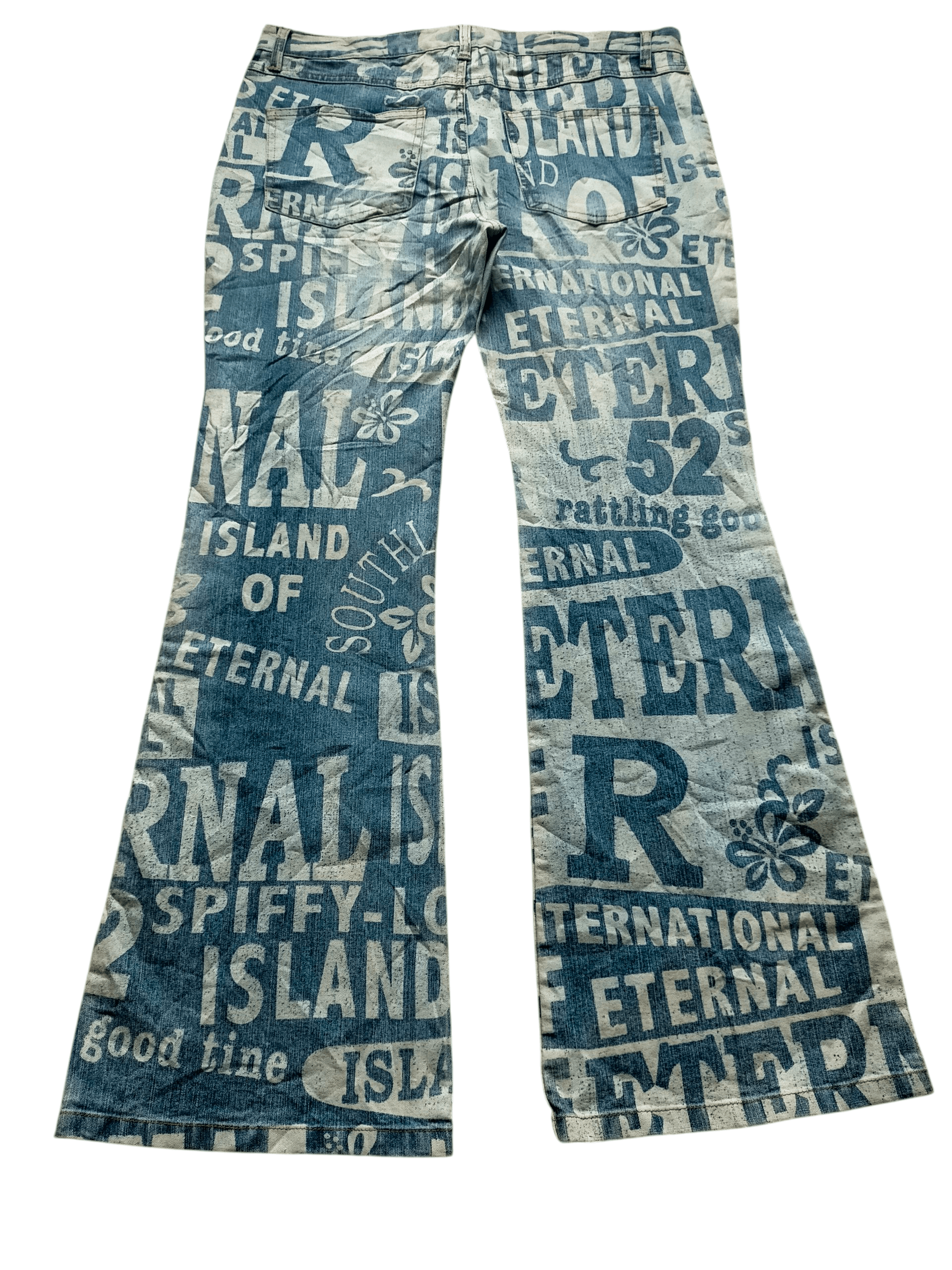 Hysteric Glamour Flare Jeans Jouer Aux Echecs OverPrint Button Boot cut Size US 34 / EU 50 - 3 Thumbnail