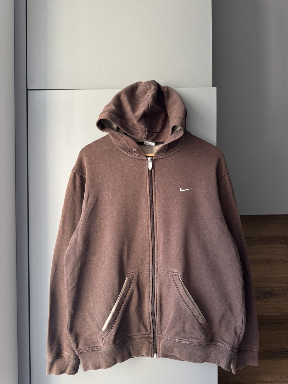 RARE Vintage Nike Brown Zip Hoodie