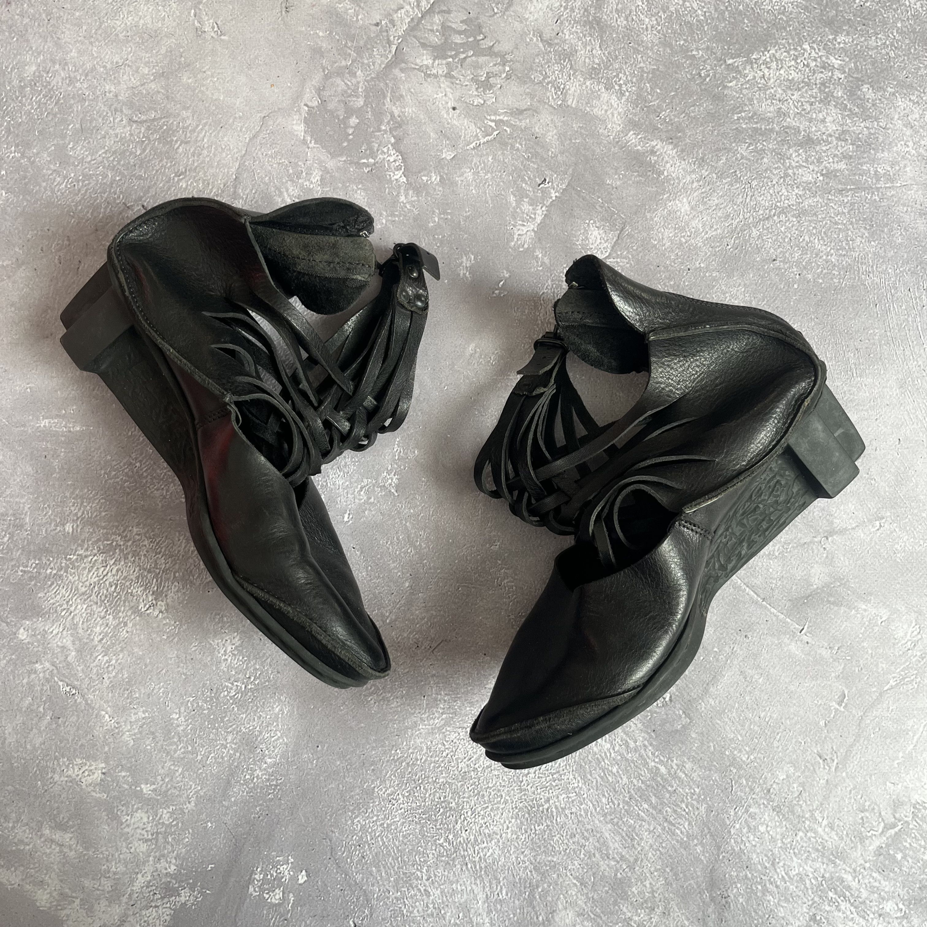 Trippen Trippen Avant Garde Leather Strap Cage Boots Black EU 41 Size US 11 / IT 41 - 4 Thumbnail