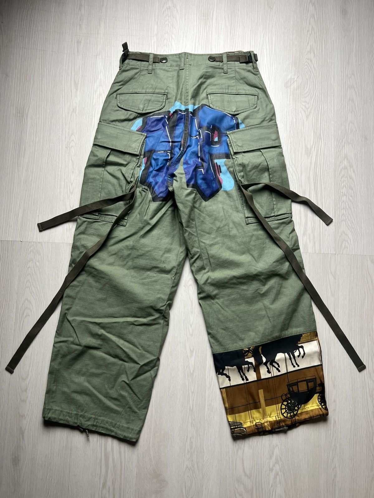 Junya Watanabe SS17 Junya Watanabe Comme Des Garcons Studded Cargo Pants Size 28" / US 6 / IT 42 - 2 Thumbnail