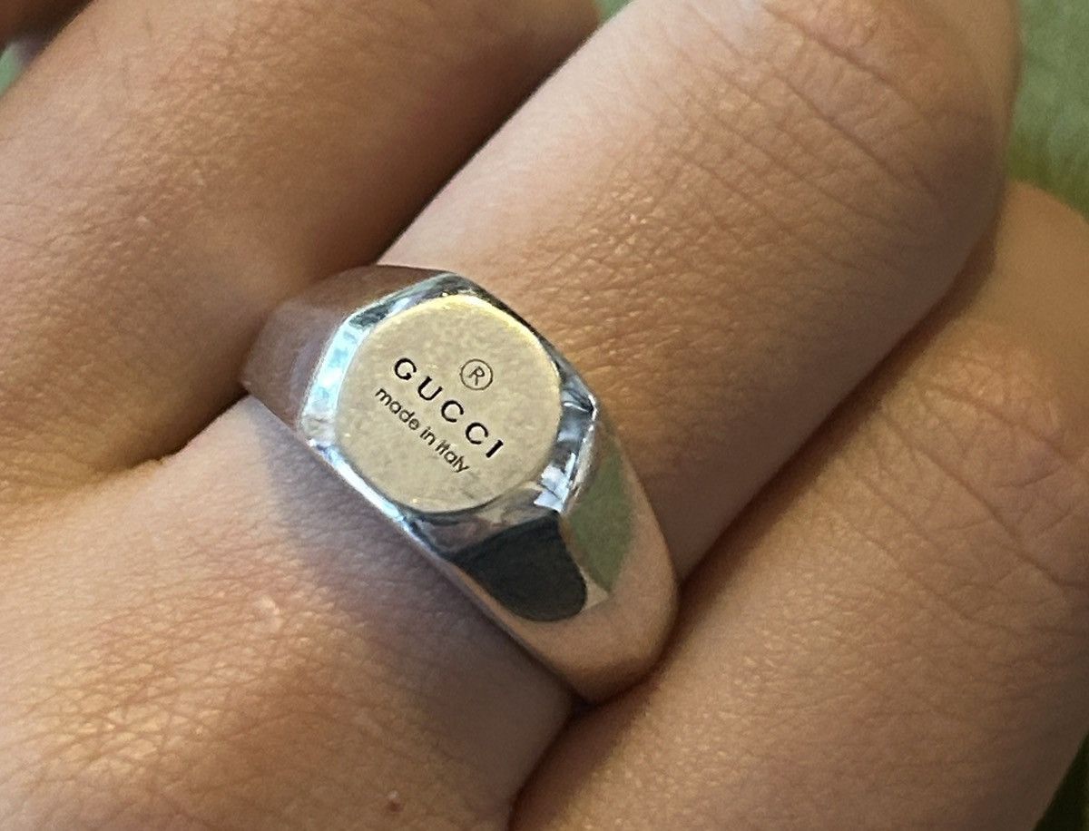 Gucci Gucci Trademark 10mm Silver 925 Ring Unisex Size ONE SIZE - 4 Thumbnail